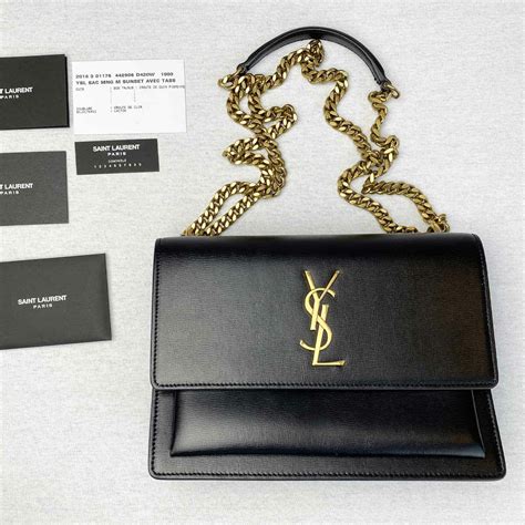 ysl bag black gold